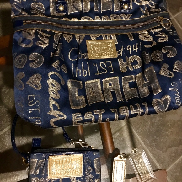 Coach Handbags - Matching Coach Poppy Handbag AND wristlet!